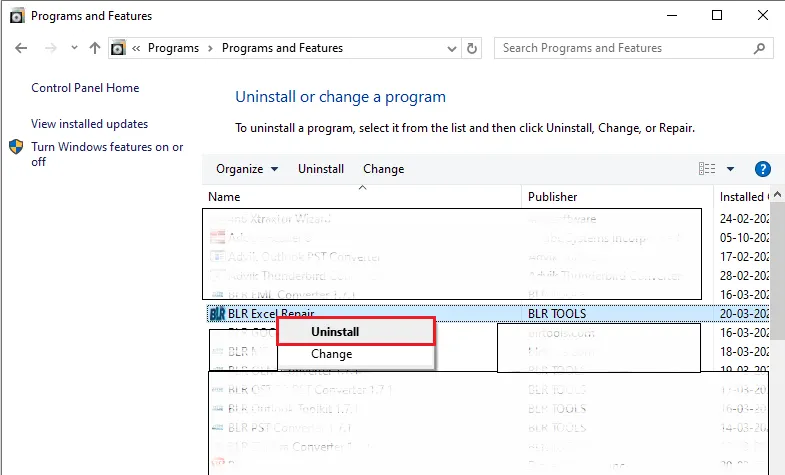 uninstall-excel-repair
