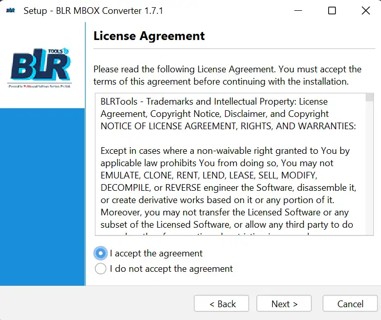 accept license terms