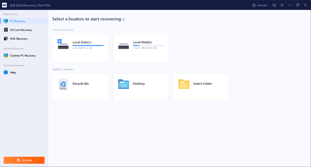 BLR Data Recvoery Tool
