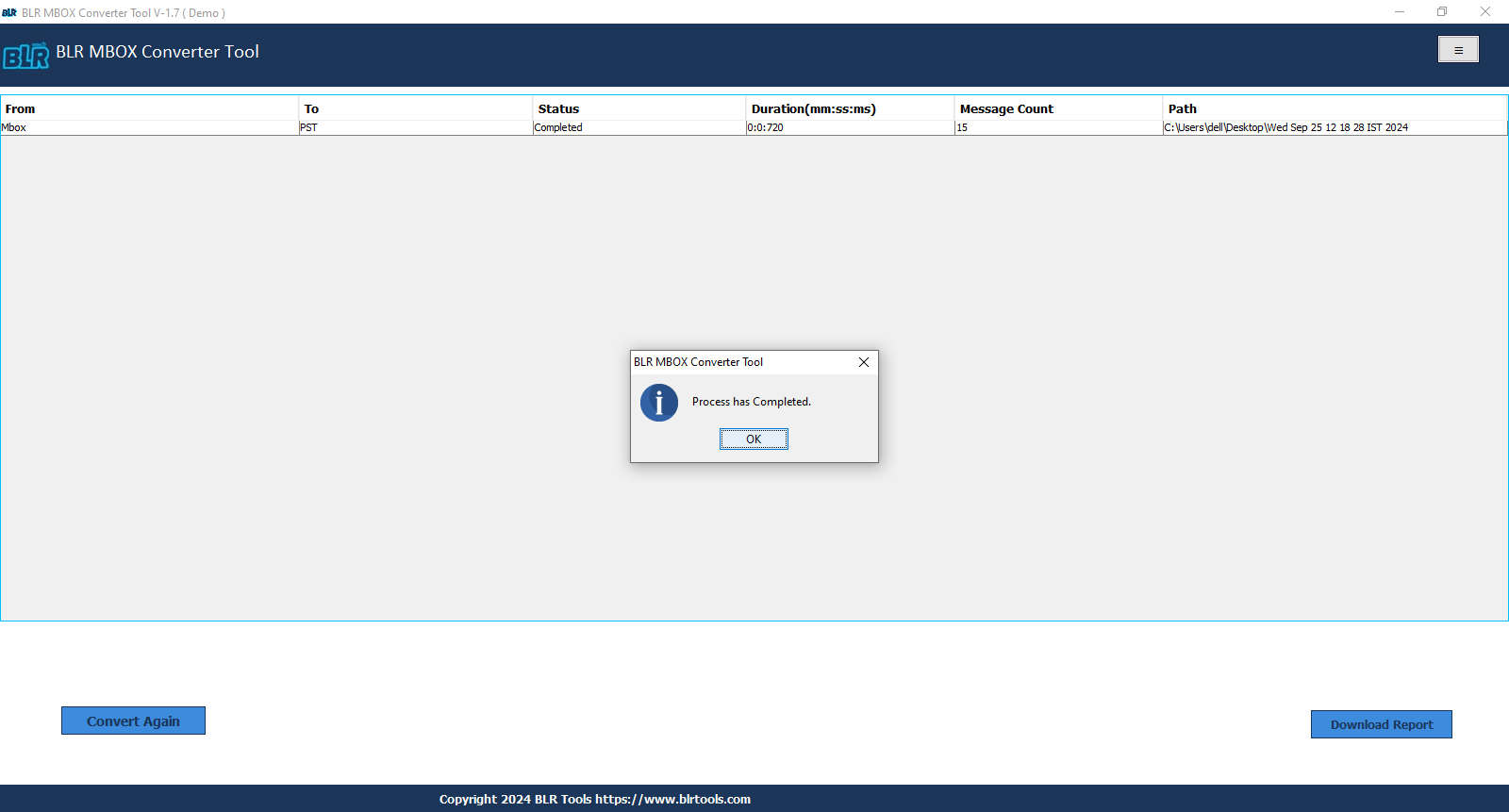 Select Filter and Destination