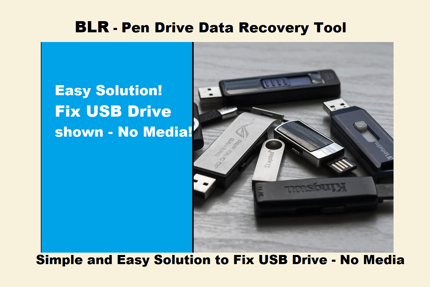 My USB drive shown as ‘No media’ How to fix it?