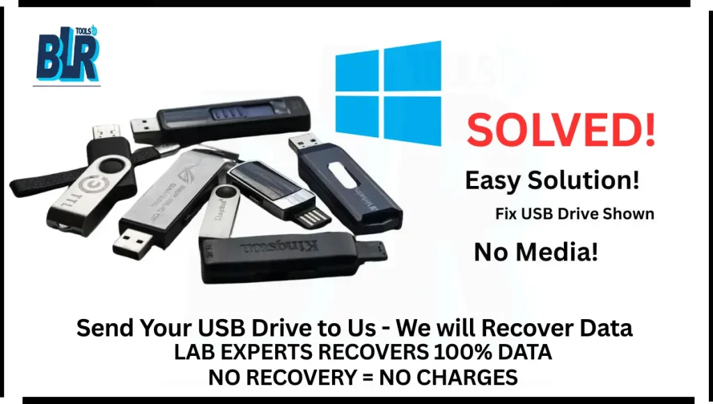 My USB drive shown as ‘No media’ How to fix it?