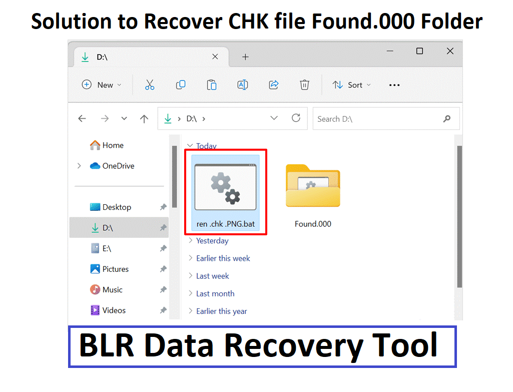 Solution to Recover CHK Files from Found.000 Folders