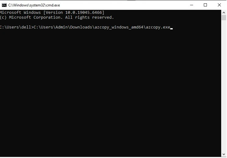 Windows CMD command prompt works