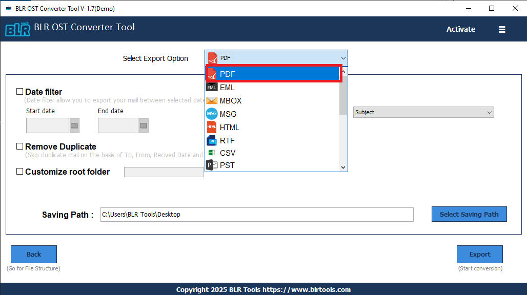 convert OST emails to PDF format