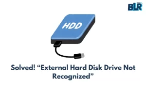 external hard disk drive not recognized