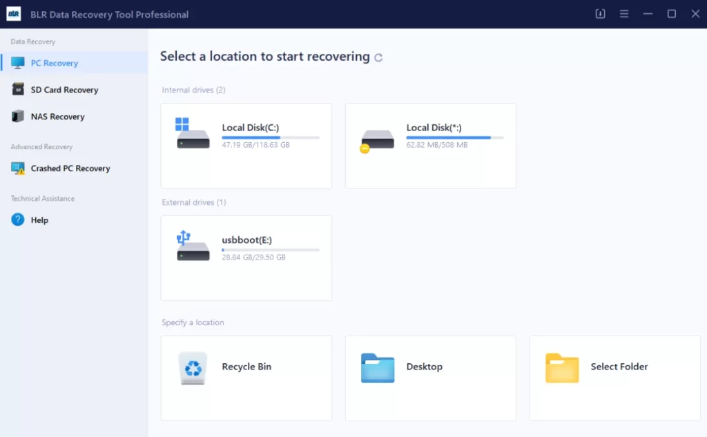 blr windows data recovery