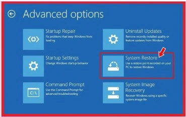 Select-System-Restore-to-fix-Error-Code-0xc0000001
