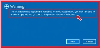 Warning-message-screen