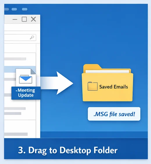 drag email to desired location