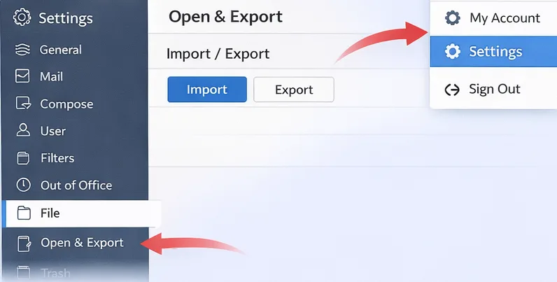 import-export-zohomail