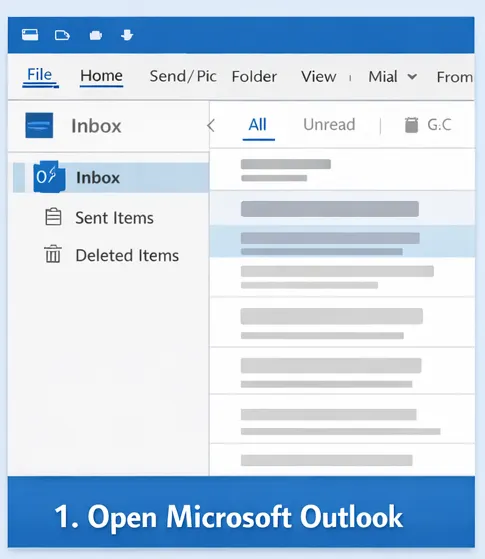 open outlook application