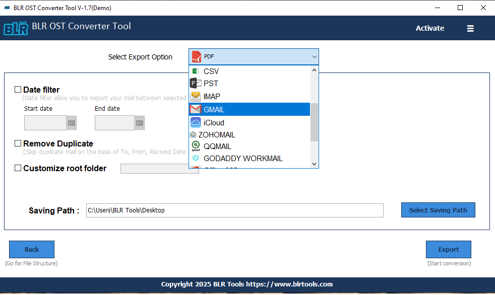 Upload OST file to Gmail