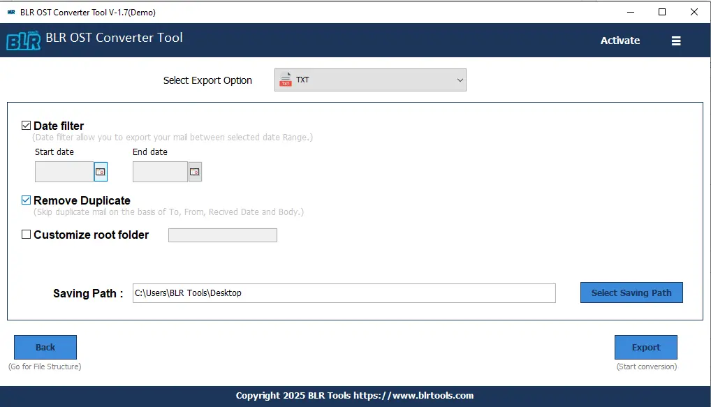 convert OST emails to TXT