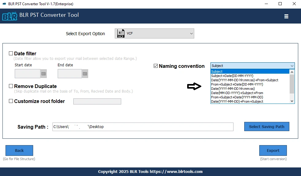 seclect naming convention