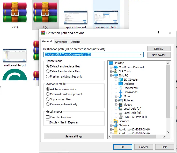 Convert Zimbra TGZ to EMl files