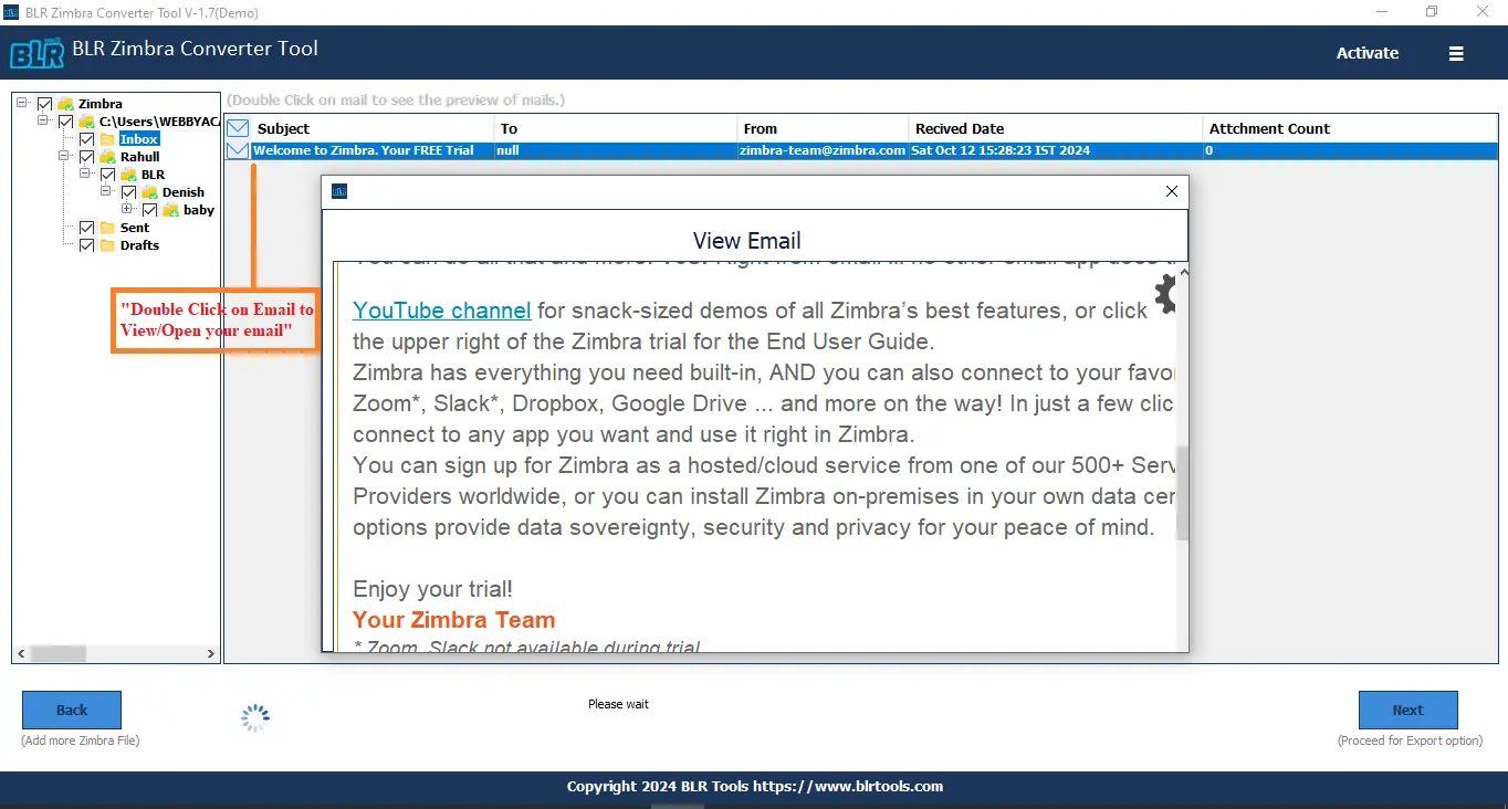 Zimbra-email-converter